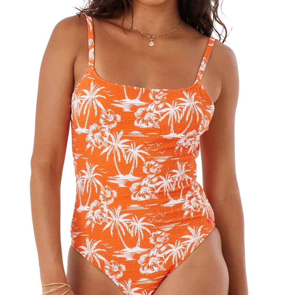 NWT Medium Roxy Vacay Vibes Scoop-Back One Piece Cheeky Swimsuit